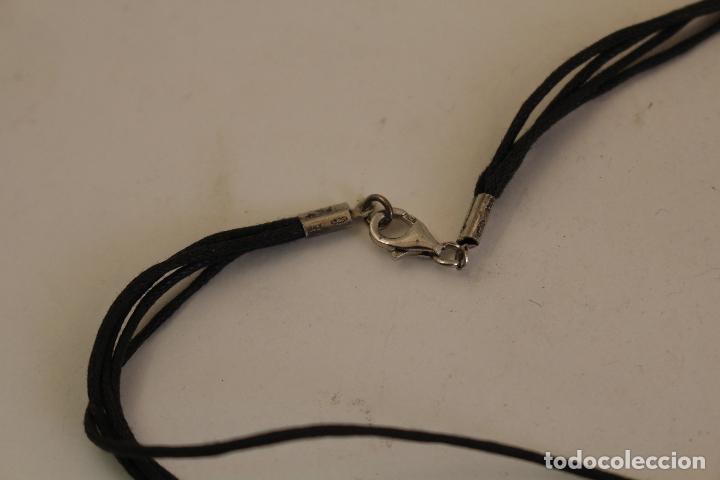 Joyeria: collar de plata y cordon color negro - Foto 4