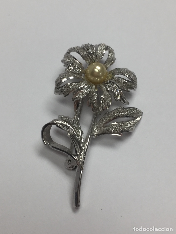 Joaillerie: Broche de plata rodiada (antigua posible niquel ) /B42