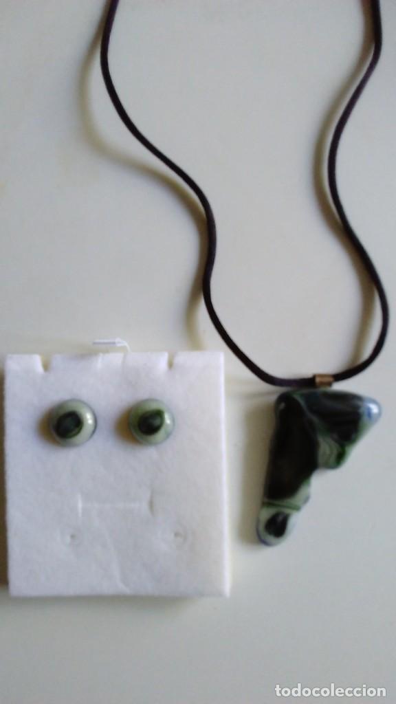 Joyeria: Conjunto de colgante y pendientes de mineral - Foto 2