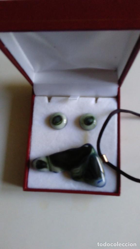 Joyeria: Conjunto de colgante y pendientes de mineral - Foto 5
