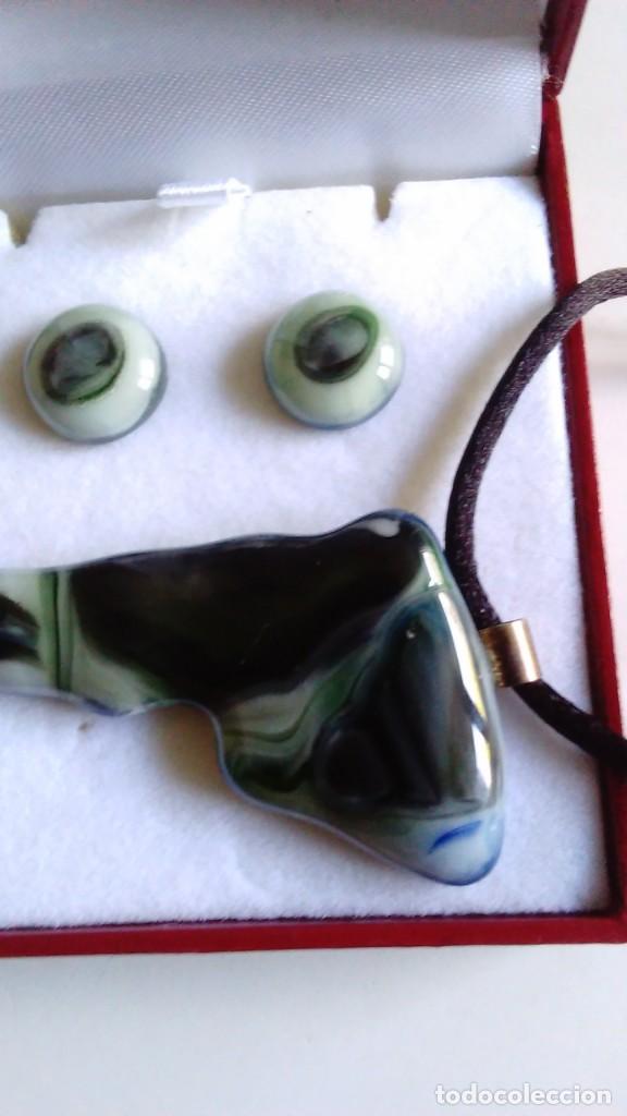 Joyeria: Conjunto de colgante y pendientes de mineral - Foto 6
