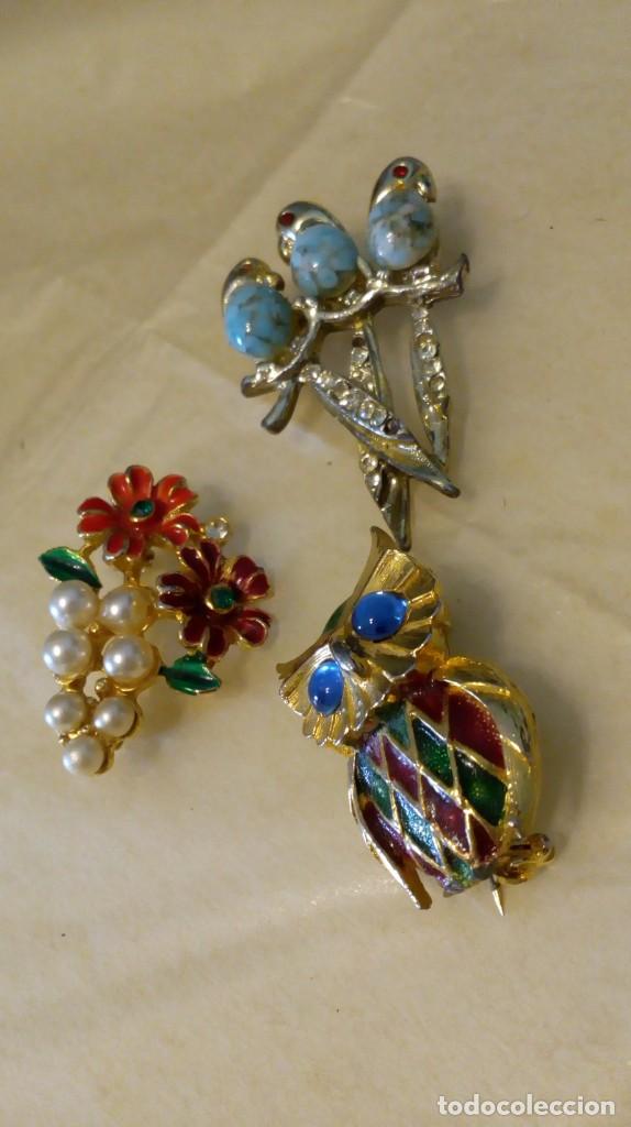 Joyeria: Lote de tres broches