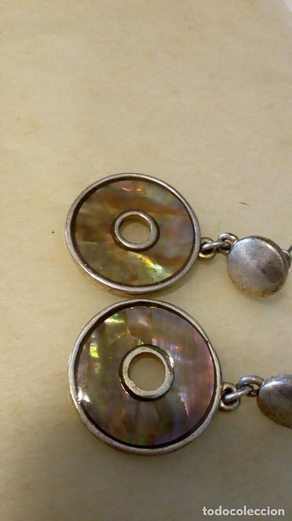 Joyeria: Pendientes plateados y nacarados - Foto 3