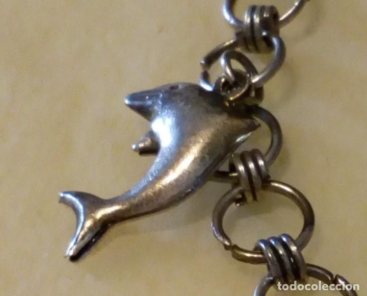 Joyeria: Pulsera plateada de delfines - Foto 3