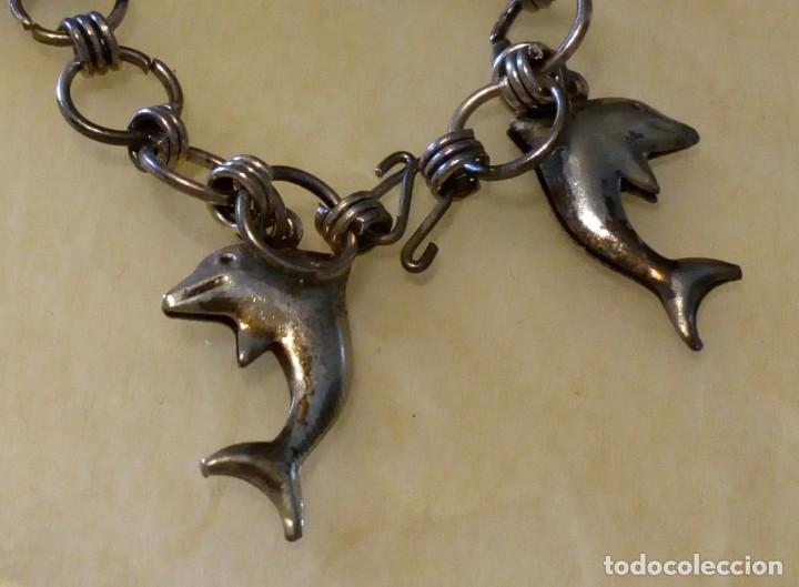 Joyeria: Pulsera plateada de delfines - Foto 4