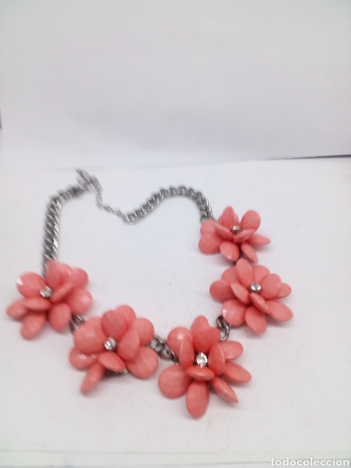 Joyeria: Collar bisuter&iacute;a piedras rosas