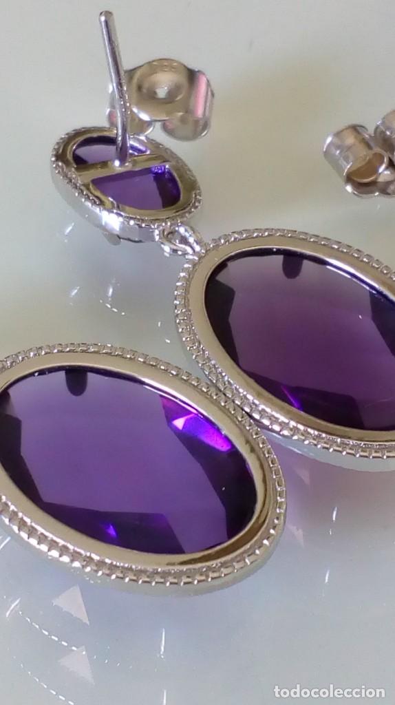 Joyeria: Pendientes de plata y s&iacute;mil amatistas - Foto 11
