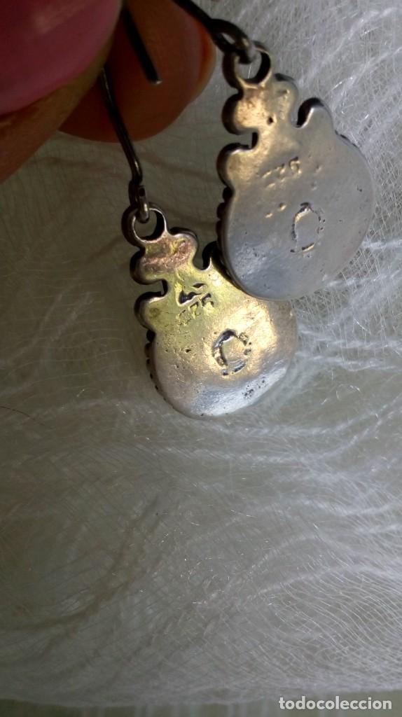 Joyeria: Pendientes de plata y esmalte azul - Foto 7