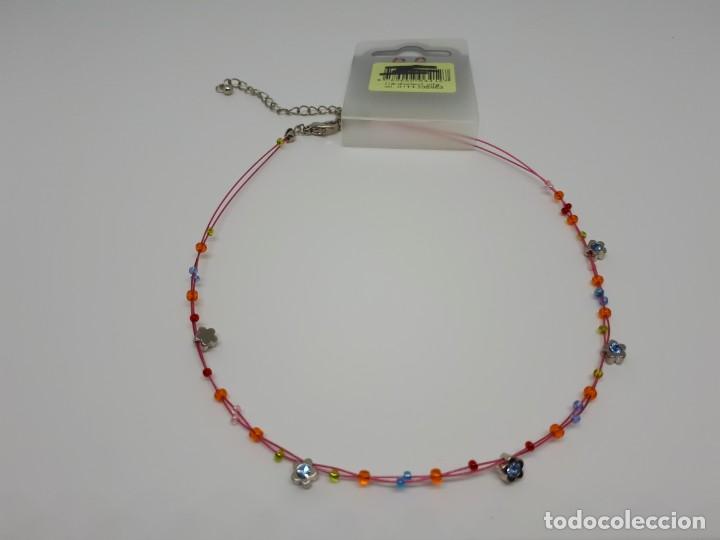 Joyeria: Gargantilla Flor Corazon Azul - Foto 5