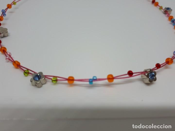 Joyeria: Gargantilla Flor Corazon Azul - Foto 6