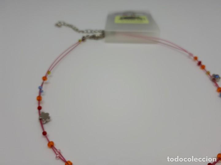 Joyeria: Gargantilla Flor Corazon Azul - Foto 7