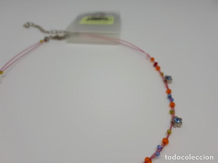 Joyeria: Gargantilla Flor Corazon Azul - Foto 8