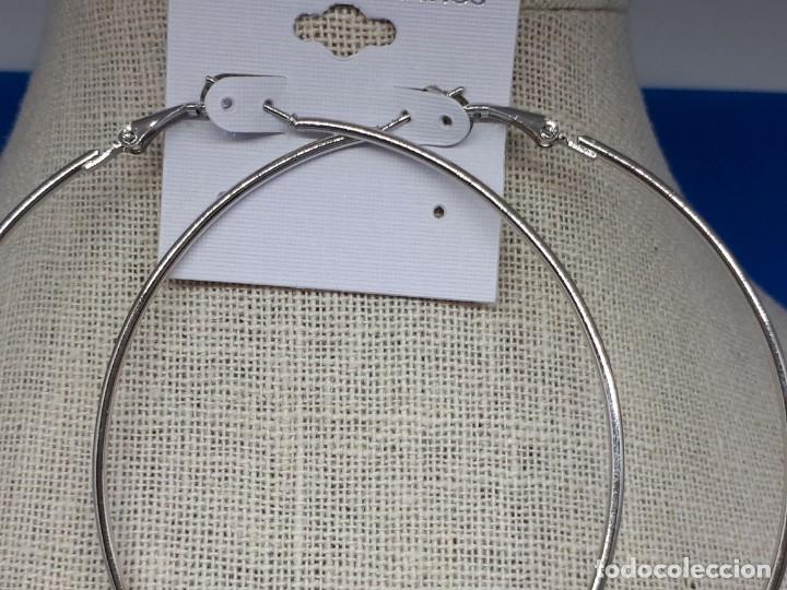 Joyeria: Pendiente Aro Plateado - Foto 2