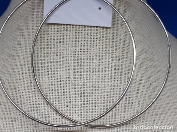 Joyeria: Pendiente Aro Plateado - Foto 3