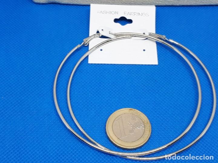 Joyeria: Pendiente Aro Plateado - Foto 5