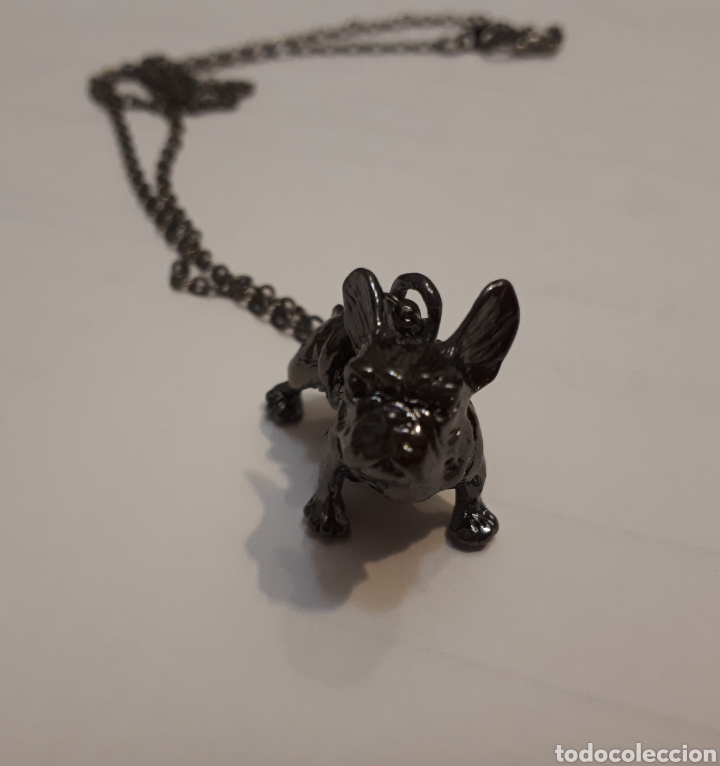 Joyeria: Collar plateado oscuro bulldog franc&eacute;s - Foto 2