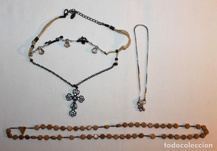 Joyeria: LOTE DE 3 COLLARES VINTAGE DE DISTINTOS MATERIALES - Foto 1