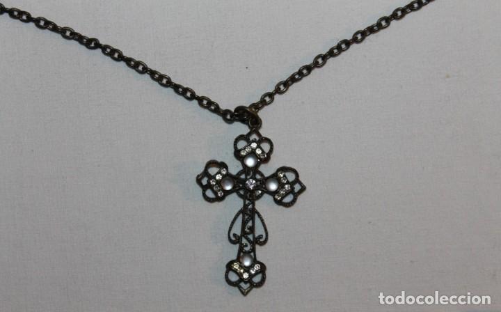 Joyeria: LOTE DE 3 COLLARES VINTAGE DE DISTINTOS MATERIALES - Foto 2