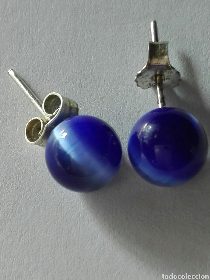 Joalharia: PENDIENTES ESFERA AZUL