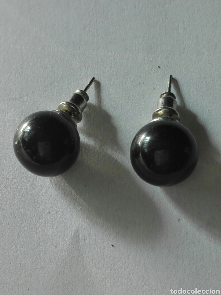 Joalharia: PENDIENTES ESFERA NEGRA