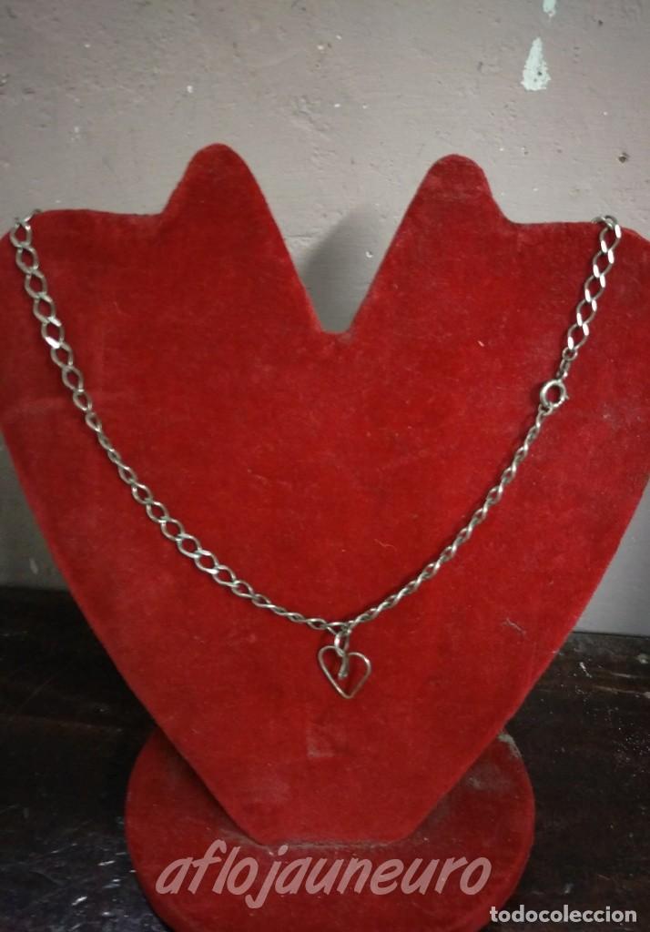 Joalharia: Antigua cadena colgante plata 925 corazon