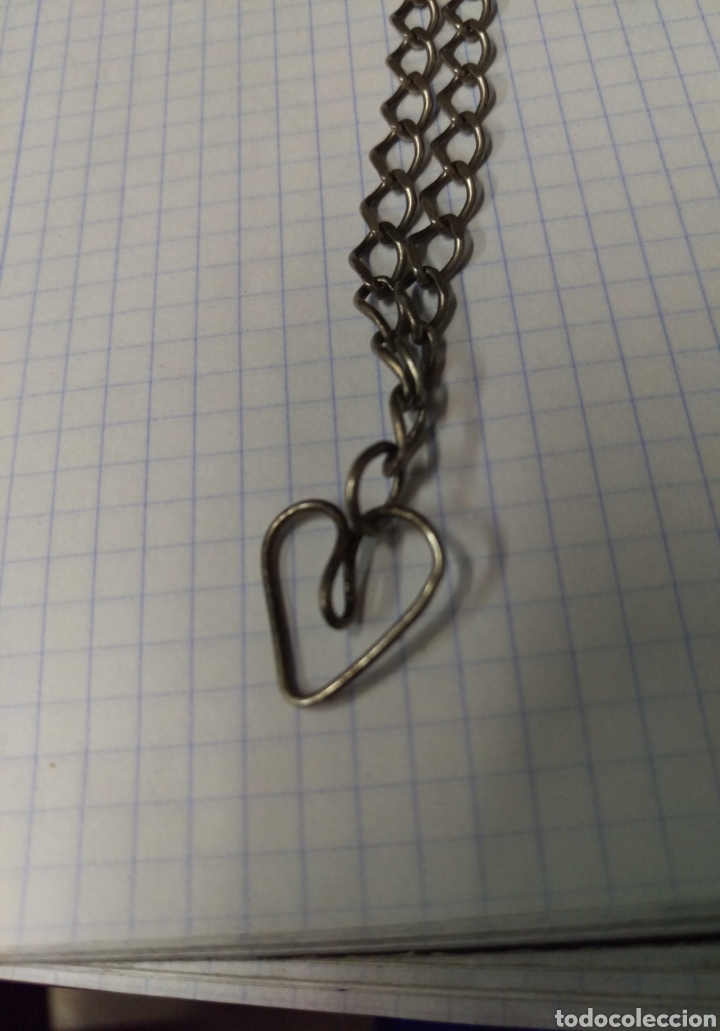 Joyeria: Antigua cadena colgante plata 925 corazon - Foto 4