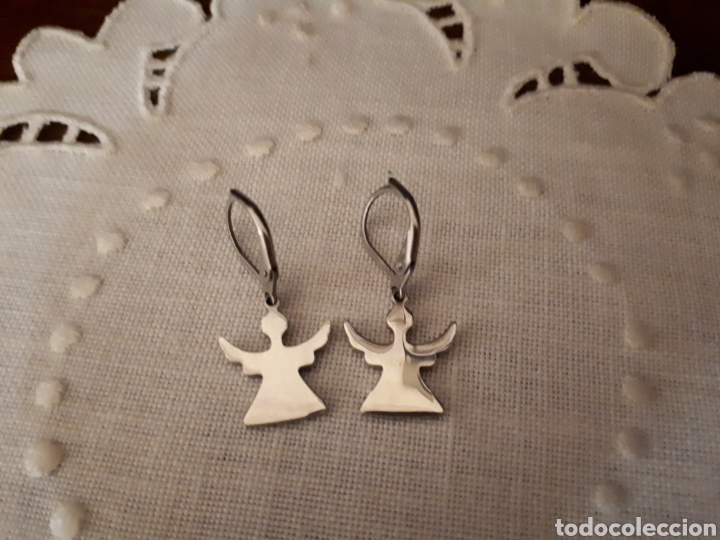 Joyeria: Pendientes &aacute;ngel metal plateado - Foto 1