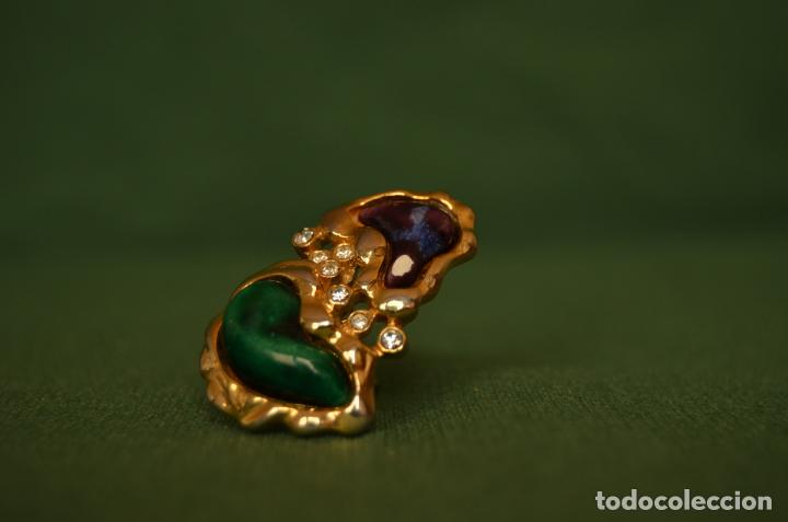Joyeria: Pendientes dorados con piedras - Foto 2