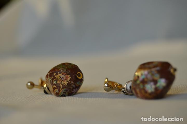Joyeria: Pendientes Vintage Pintados - Foto 3