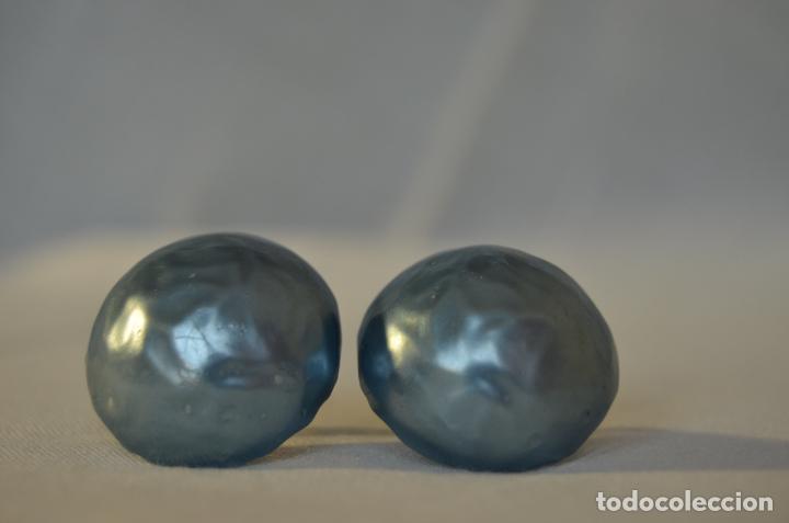 Joyeria: Pendientes grises de media bola - Foto 1