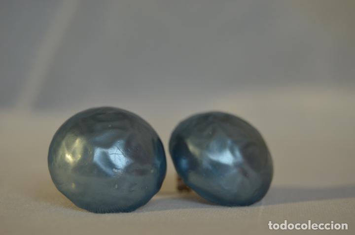 Joyeria: Pendientes grises de media bola - Foto 3