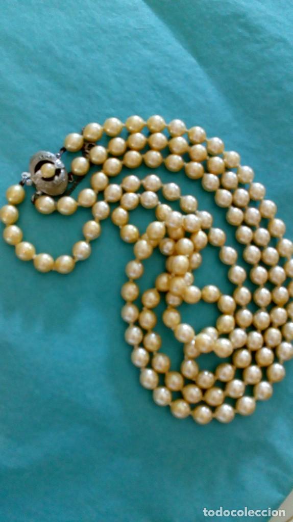Joyeria: Collar de 2 vueltas de perlas con broche de plata - Foto 13