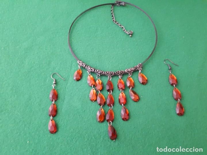 Joyeria: Conjunto Collar y Pendientes Marrones - Foto 5