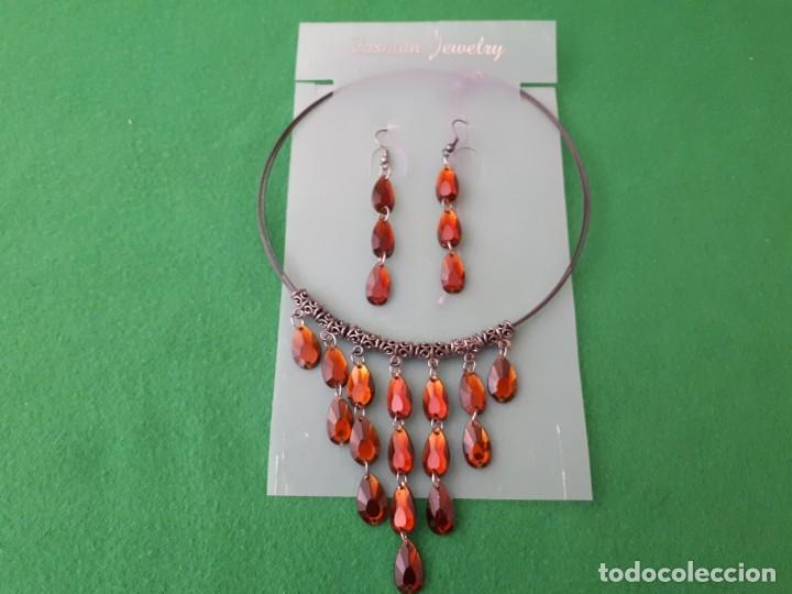 Joyeria: Conjunto Collar y Pendientes Marrones - Foto 6