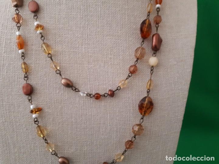 Joyeria: Collar Dos Vueltas Abalorios Marrones - Foto 2