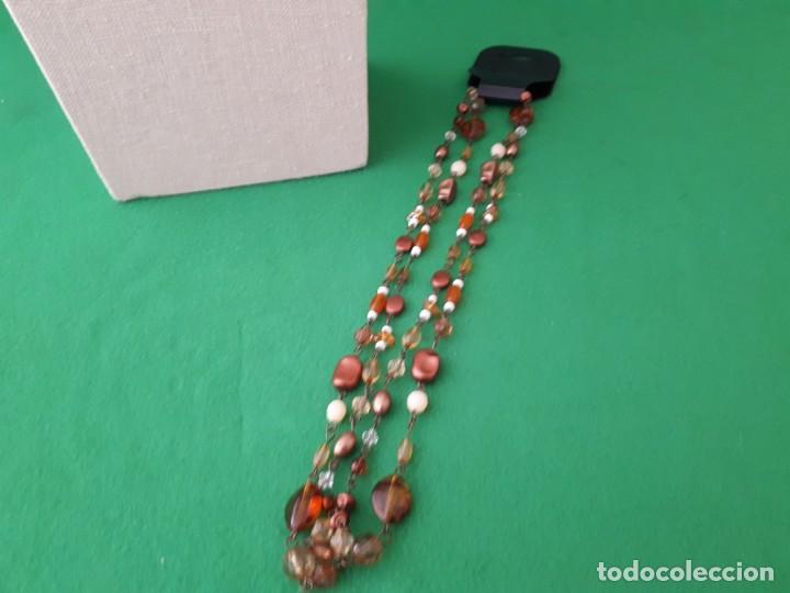 Joyeria: Collar Dos Vueltas Abalorios Marrones - Foto 4