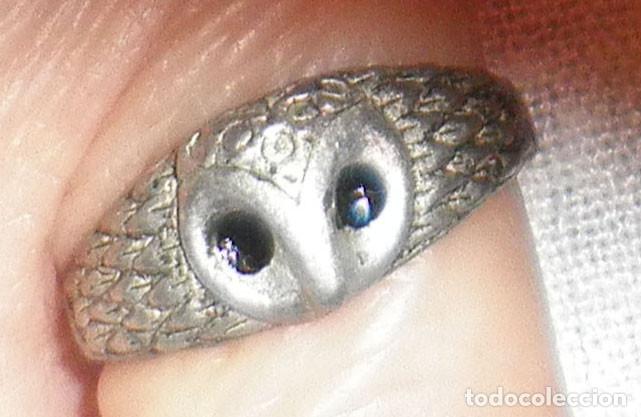 Joyeria: anillo con la cara de un buho - Foto 1