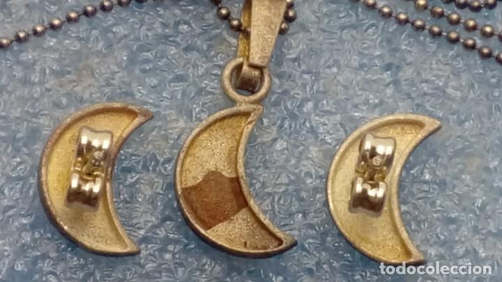 Joyeria: CONJUNTO PLATA DE COLGANTE Y PENDIENTES LUNA - Foto 4