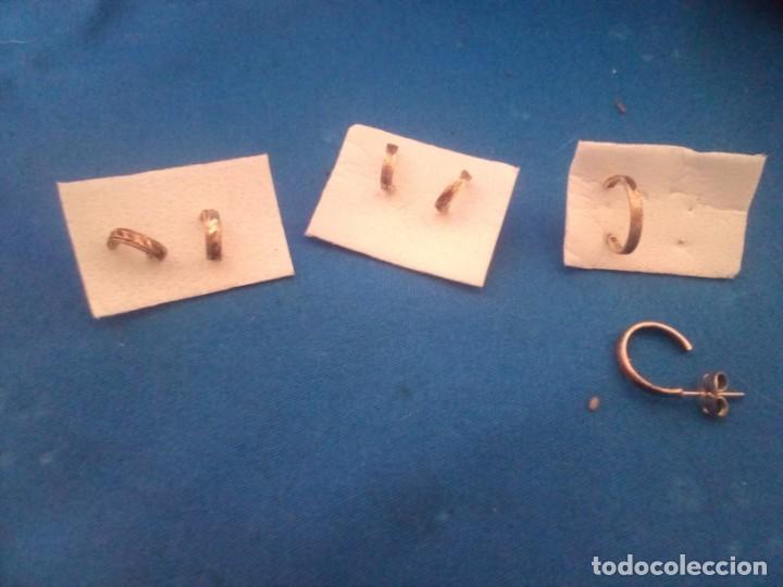 Joyeria: Pendientes peque&ntilde;os semi -arandelas lisas varios tama&ntilde;os bisuteria