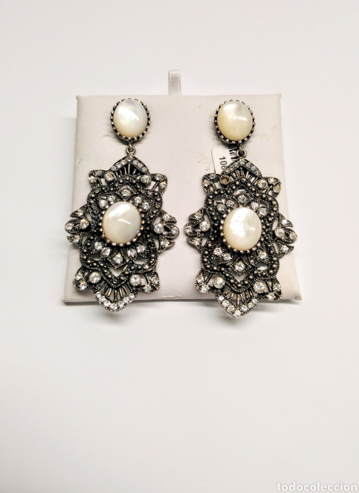 Joalharia: Pendientes en metal ba&ntilde;ado en plata coleccion Tuca Roman