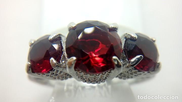 Joyeria: ANILLO BA&Ntilde;ADO PLATA CON RUBIS Y CIRCONITAS - Foto 3