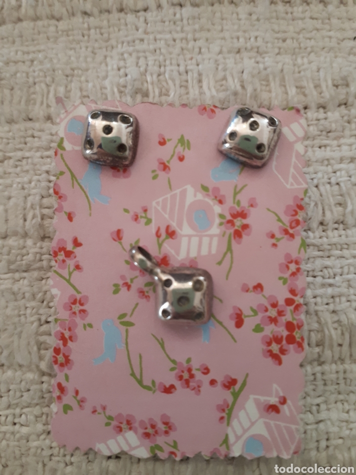 Joyeria: Conjunto colgante y pendientes dado plata - Foto 1