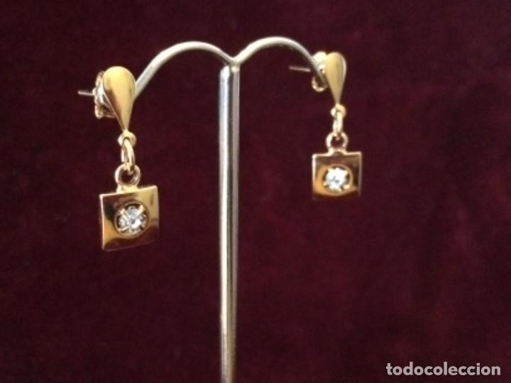 Joyeria: PENDIENTES CHAPADO ORO Y CIRCONITA - Foto 2
