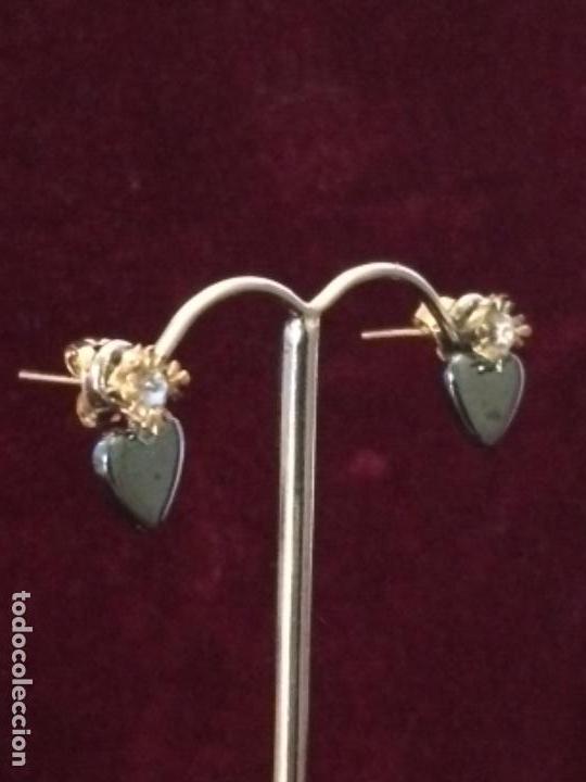 Joyeria: PENDIENTES CORAZ&Oacute;N DE HEMATITES - Foto 3