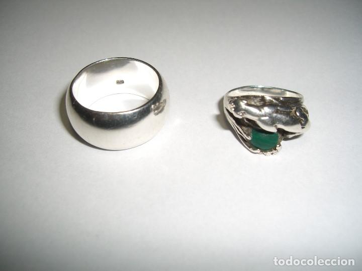 Joyeria: LOTE DE DOS ANILLOS EN PLATA DE LEY - Foto 1