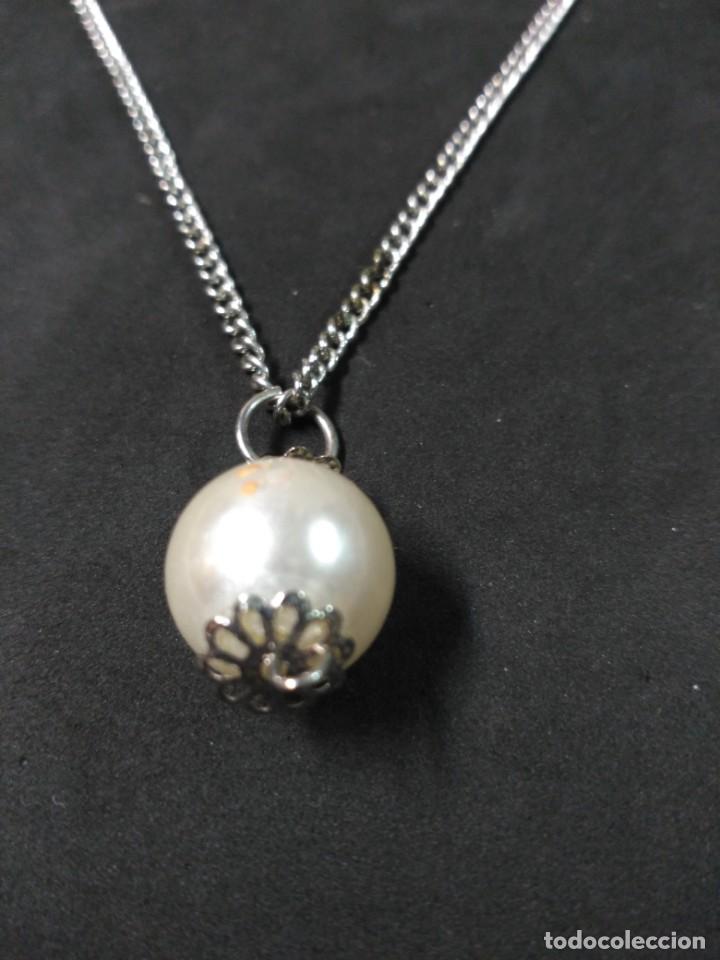 Joyeria: CADENA DE METAL CON COLGANTE SIMIL PERLA - Foto 5