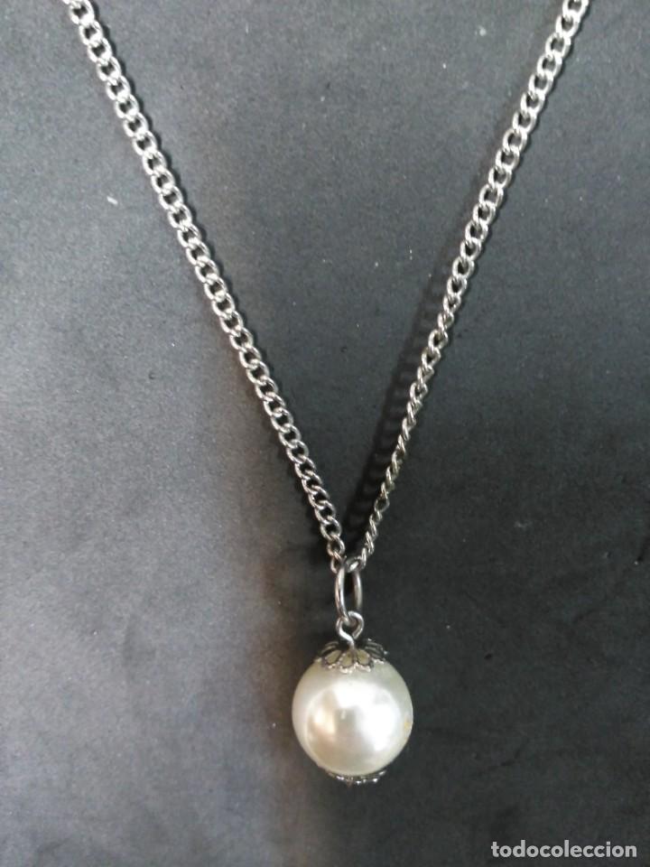 Joyeria: CADENA DE METAL CON COLGANTE SIMIL PERLA - Foto 6