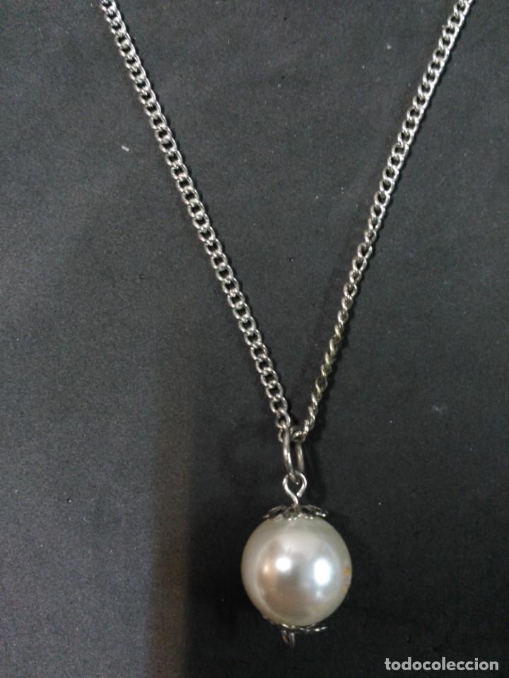 Joyeria: CADENA DE METAL CON COLGANTE SIMIL PERLA - Foto 7