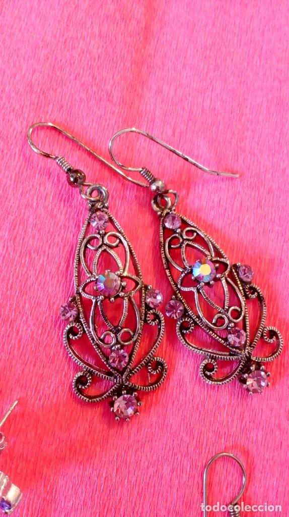 Joyeria: Lote de 4 pares de pendientes - Foto 3