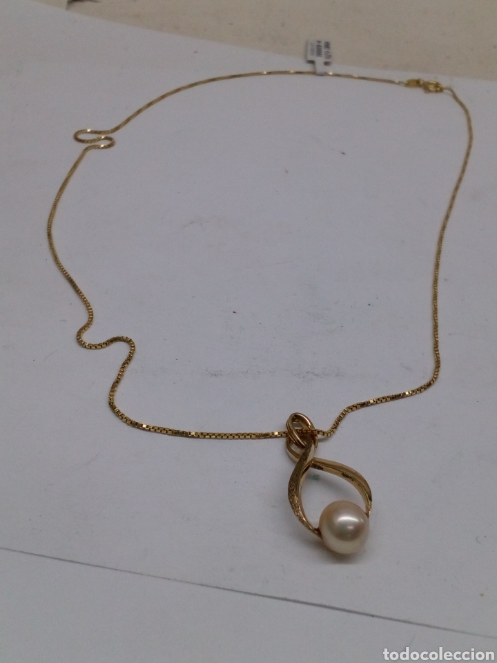 Joyeria: Gargantilla de plata colgante perla - Foto 1